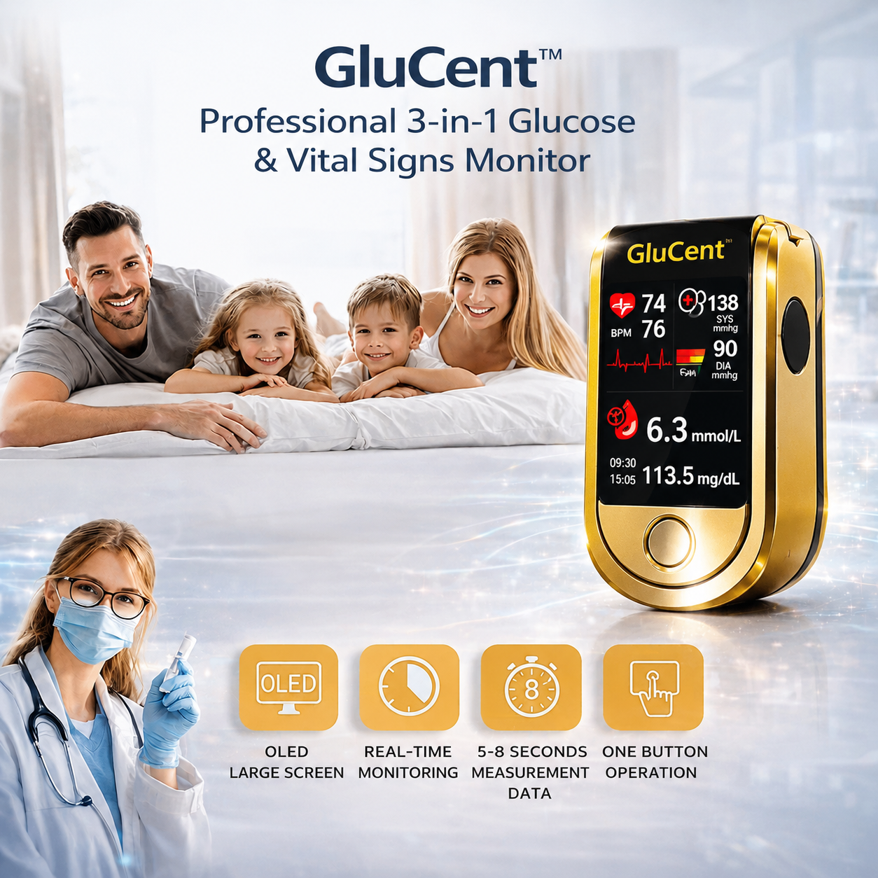 🔥Final 3 Hours: 70% OFF🏆Develops Newly Launched Non-Invasive Smart Blood Sugar Tracking Device✅TGA Approved